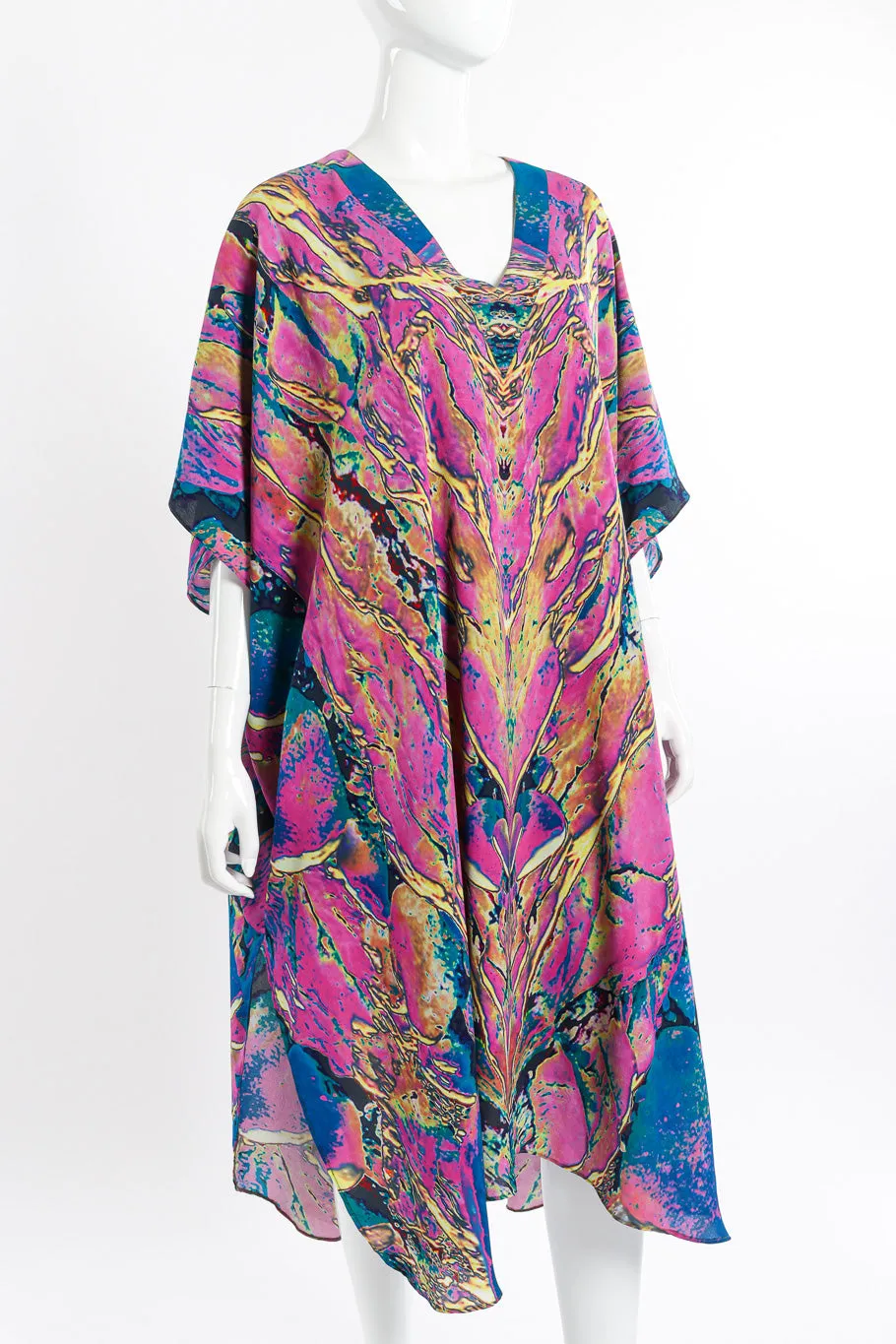 Abstract Tie Dye Print Caftan
