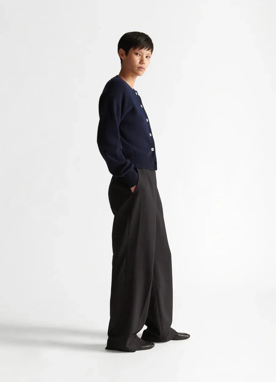 Ada Crewneck Cardigan, Navy