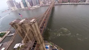 Aerial Brooklyn Bridge-High Wide