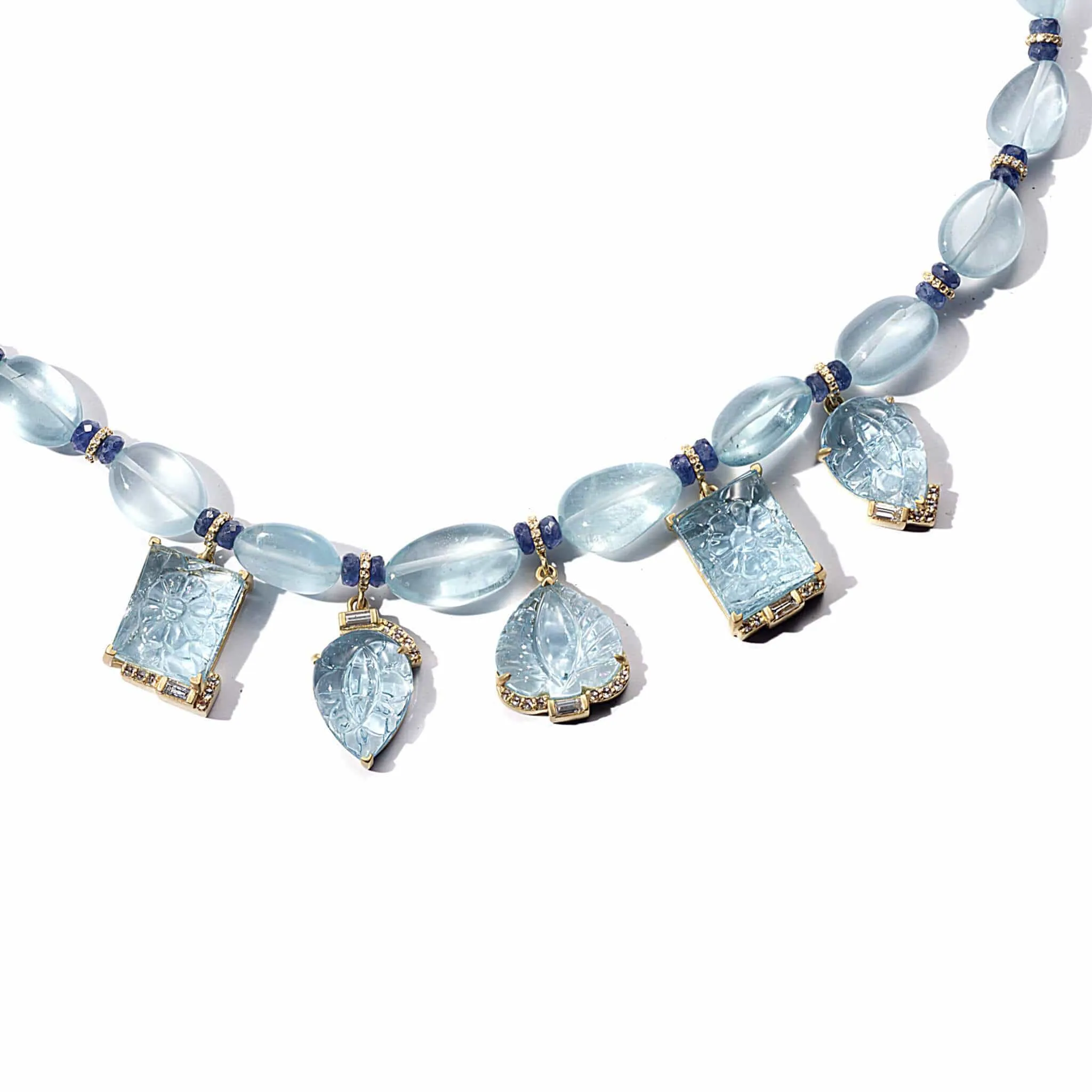 Affinity Aquamarine & Sapphire Necklace
