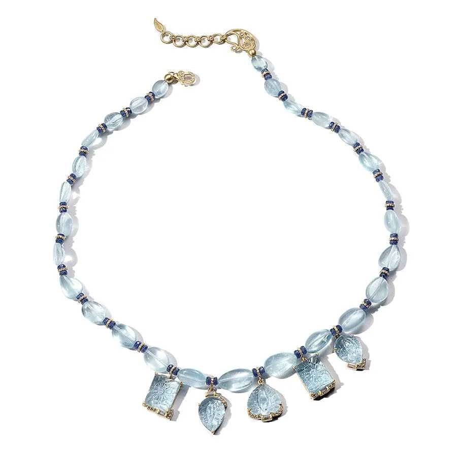 Affinity Aquamarine & Sapphire Necklace