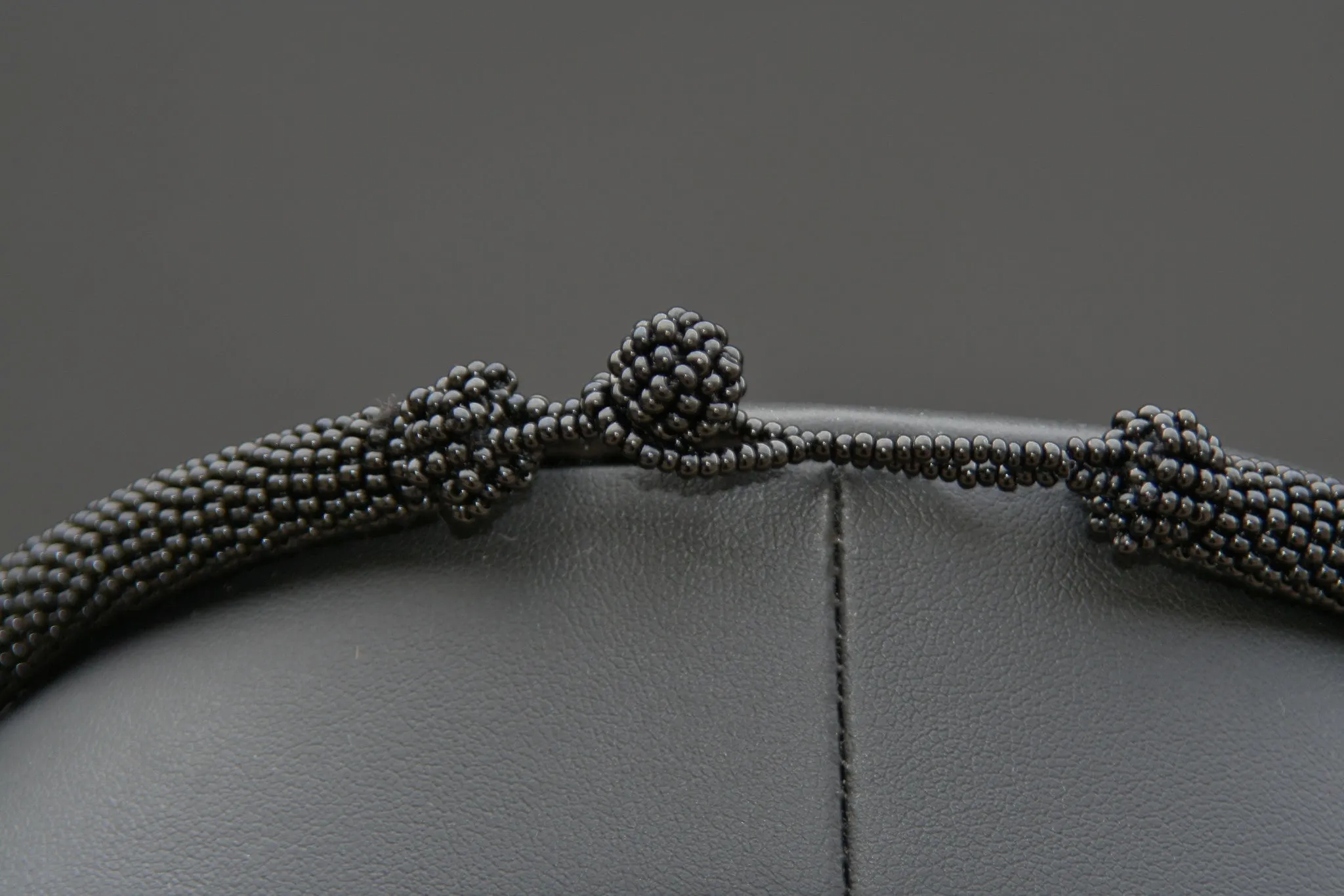 African Zulu Love Letter Beaded Choker Necklace Black & White