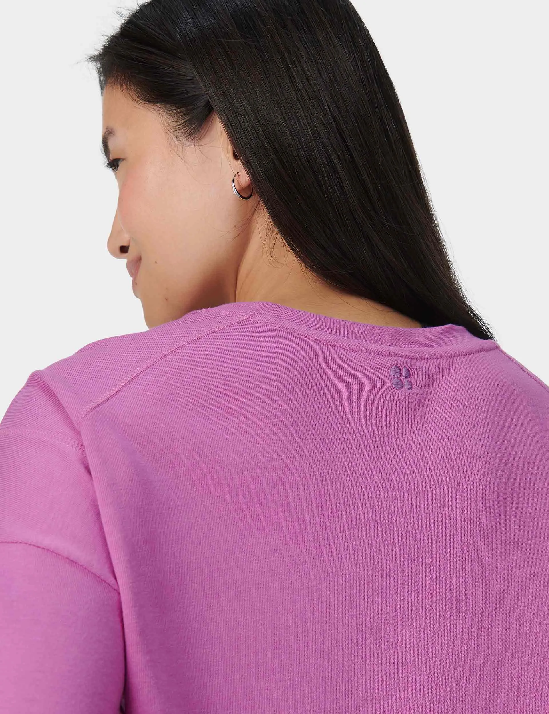 After Class Crop Sweatshirt - Allium Pink