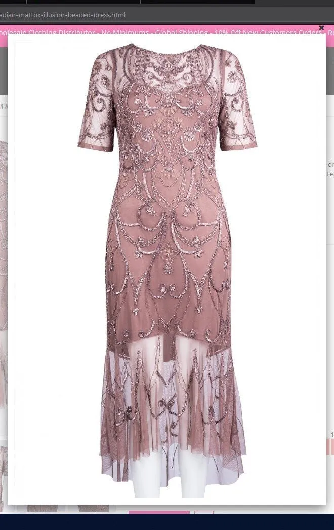 Aidan Mattox MD1E203295 Illusion Beaded Dress