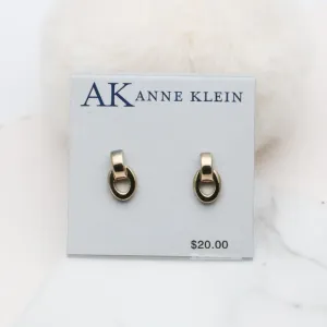 AK gold tone modern earrings