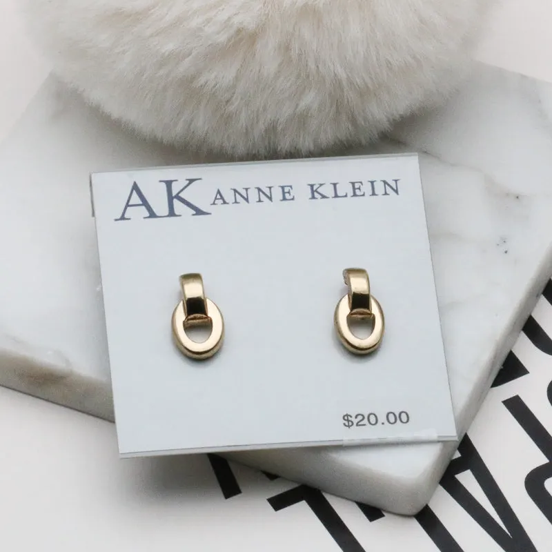 AK gold tone modern earrings