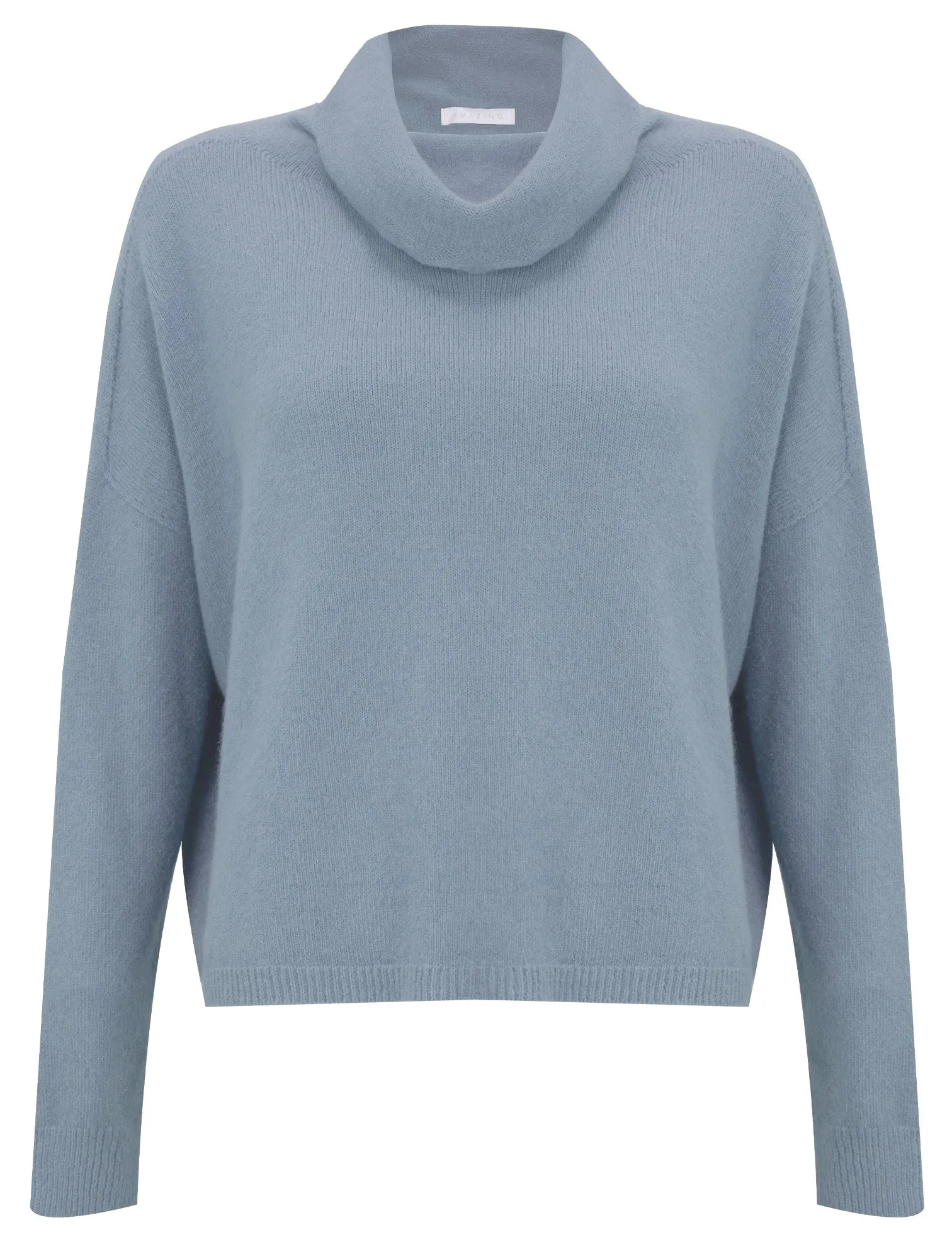 Amazing Woman Jannie Supersoft Cowl Boxy Knit Cloud