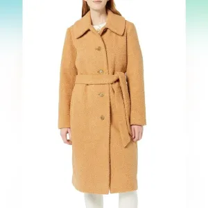 Amazon Essentials Women's Relaxed-Fit Recycled Polyester Sherpa Long Coat