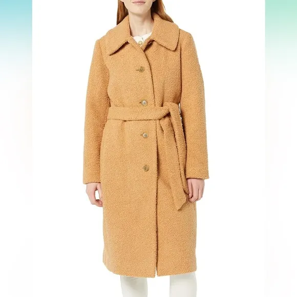 Amazon Essentials Women's Relaxed-Fit Recycled Polyester Sherpa Long Coat
