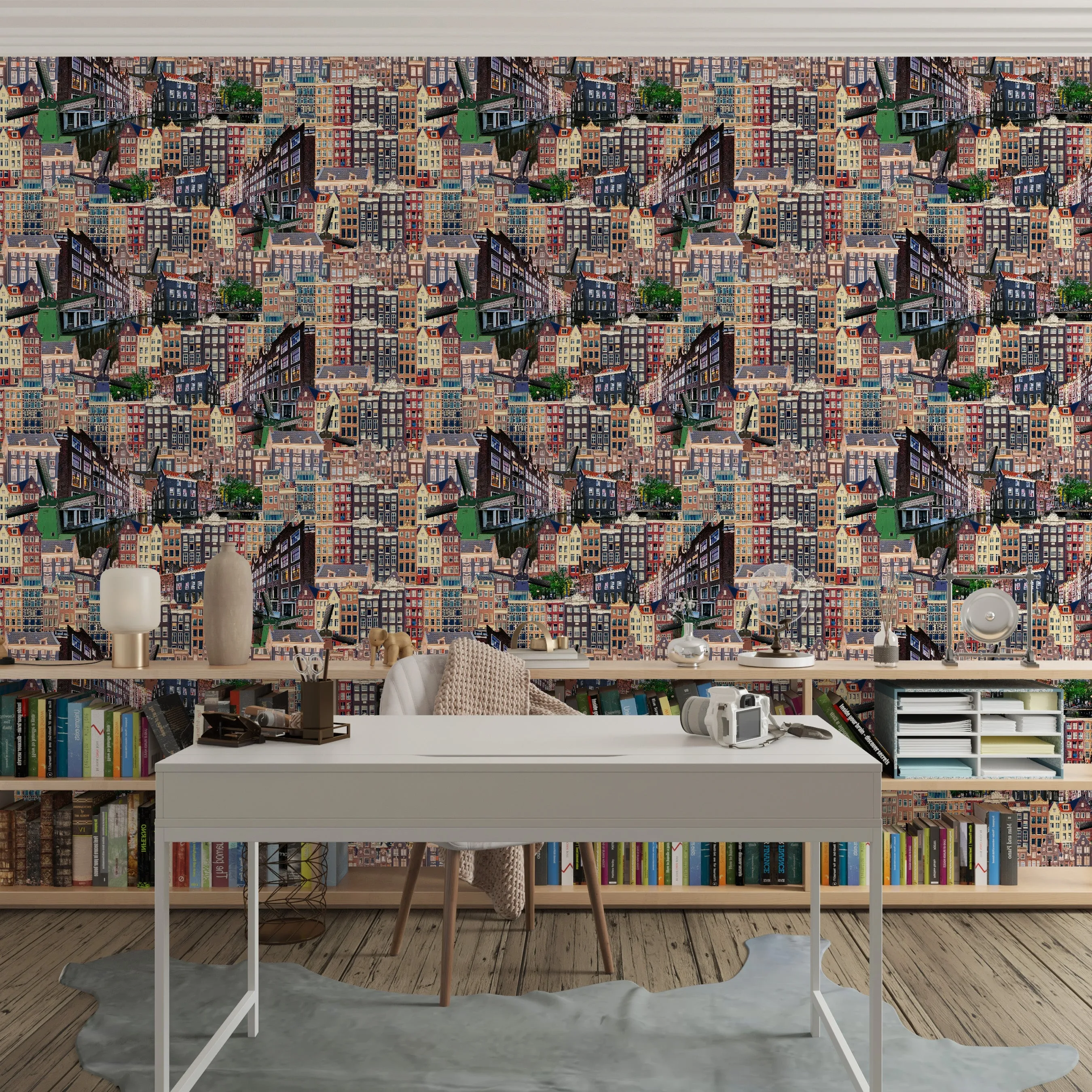 Amsterdam Canal Houses Acrylic Wall Panels Home Decor 2440mmm x 1220mm