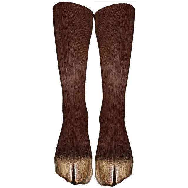 Animal Print Casual High Ankle Socks
