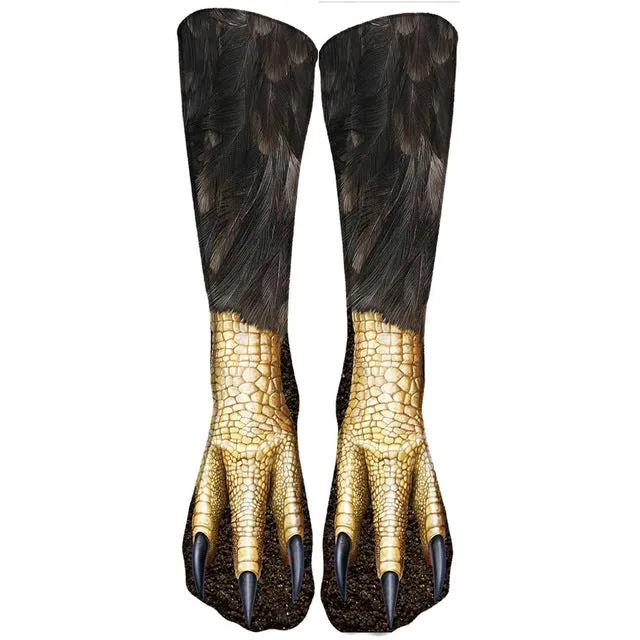 Animal Print Casual High Ankle Socks