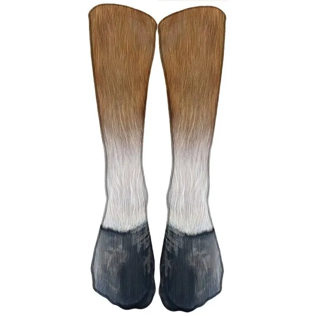 Animal Print Casual High Ankle Socks