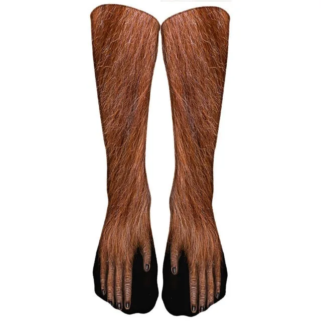 Animal Print Casual High Ankle Socks