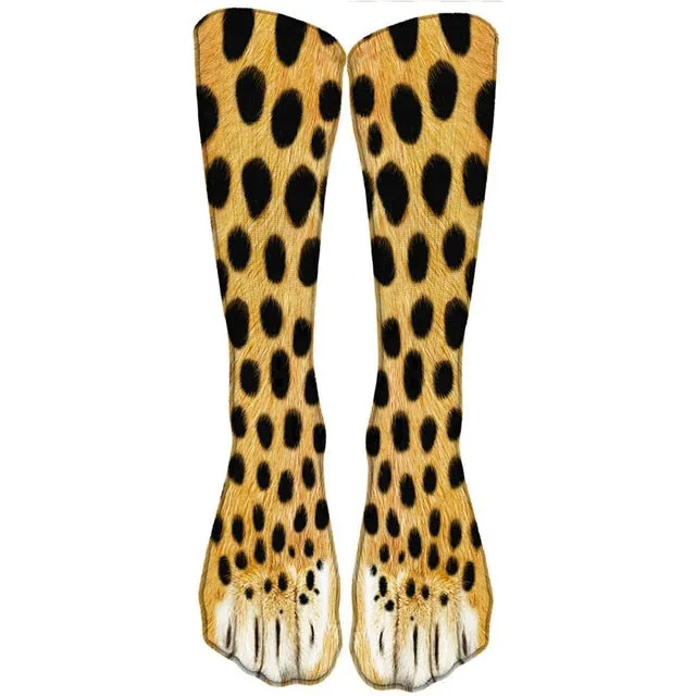 Animal Print Casual High Ankle Socks