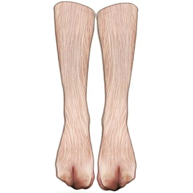 Animal Print Casual High Ankle Socks
