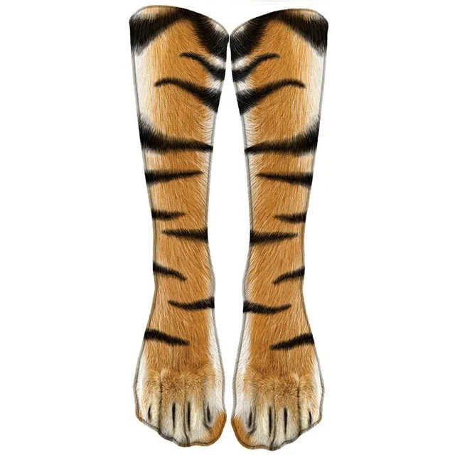 Animal Print Casual High Ankle Socks