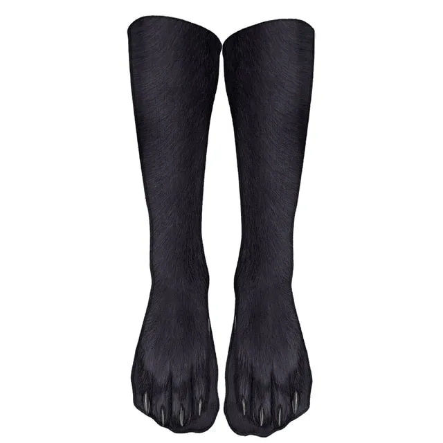 Animal Print Casual High Ankle Socks
