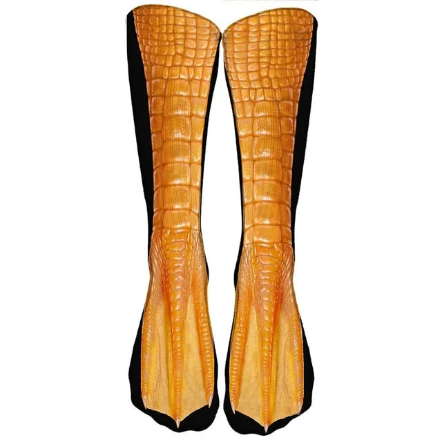 Animal Print Casual High Ankle Socks