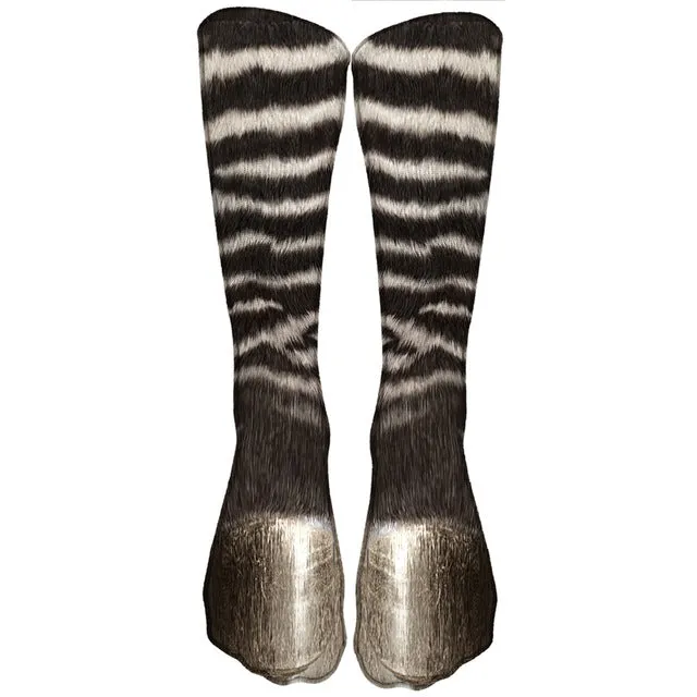 Animal Print Casual High Ankle Socks