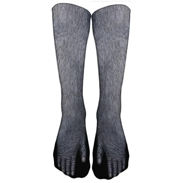 Animal Print Casual High Ankle Socks