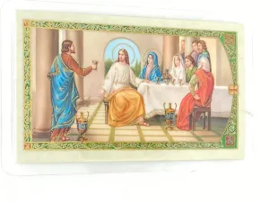 Anniversary Laminated Holy Card (Plastic Covered)