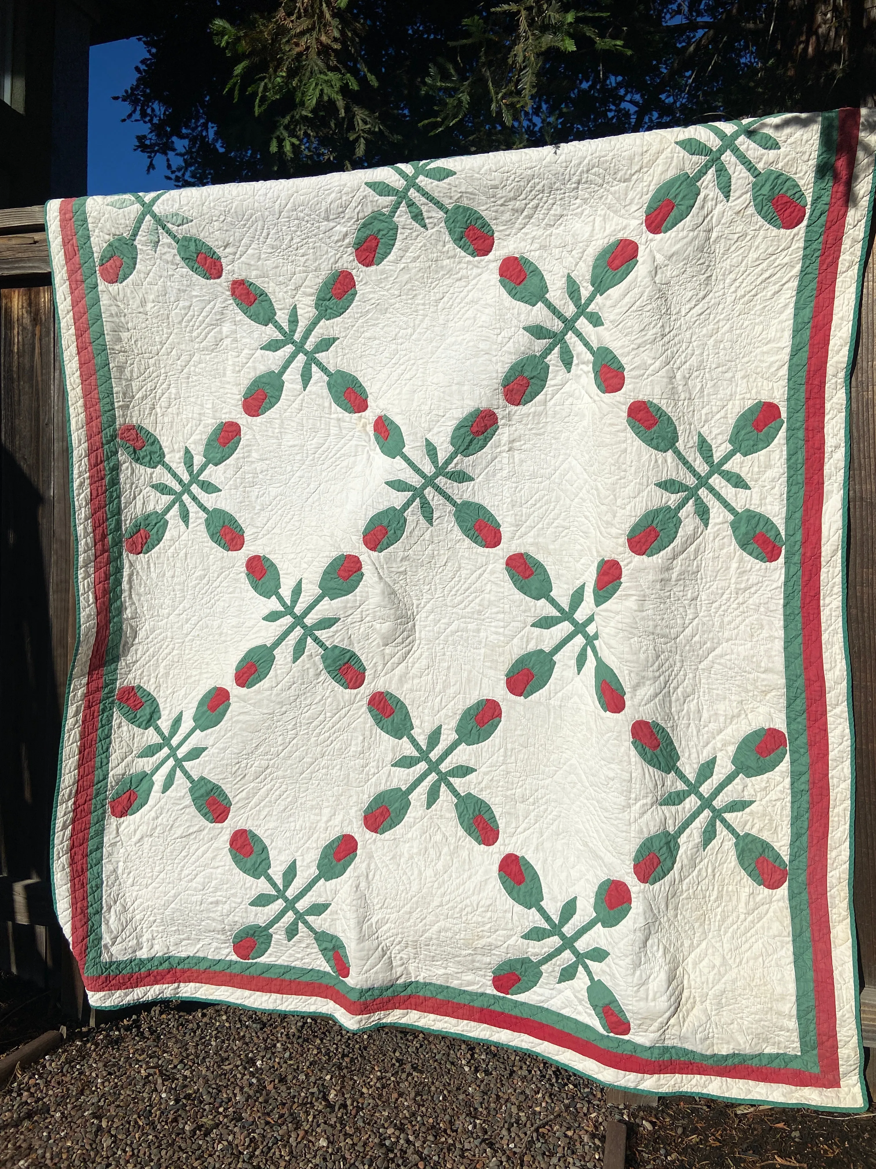 Antique Mid- Late 1800s Applique Quilt