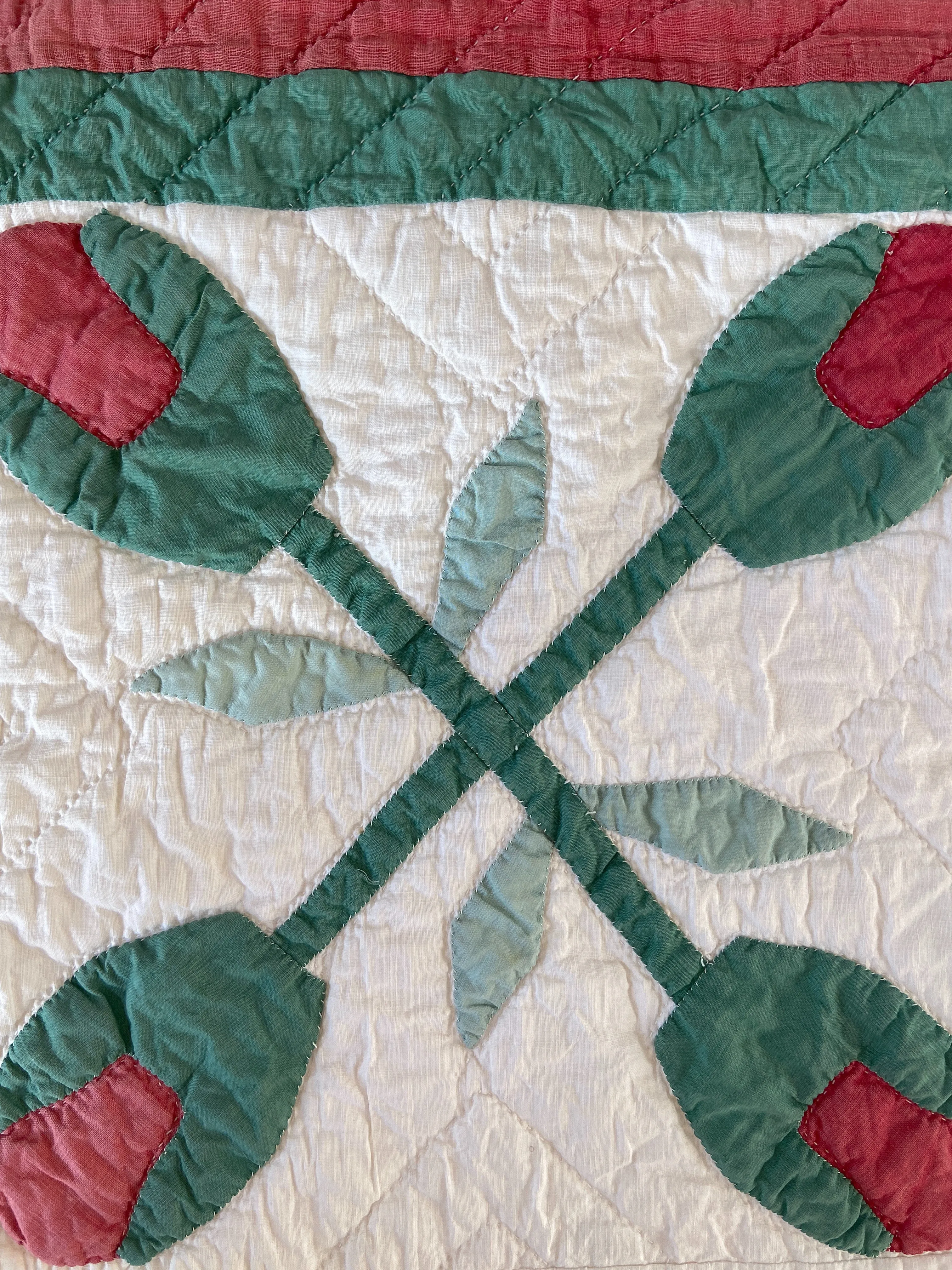 Antique Mid- Late 1800s Applique Quilt