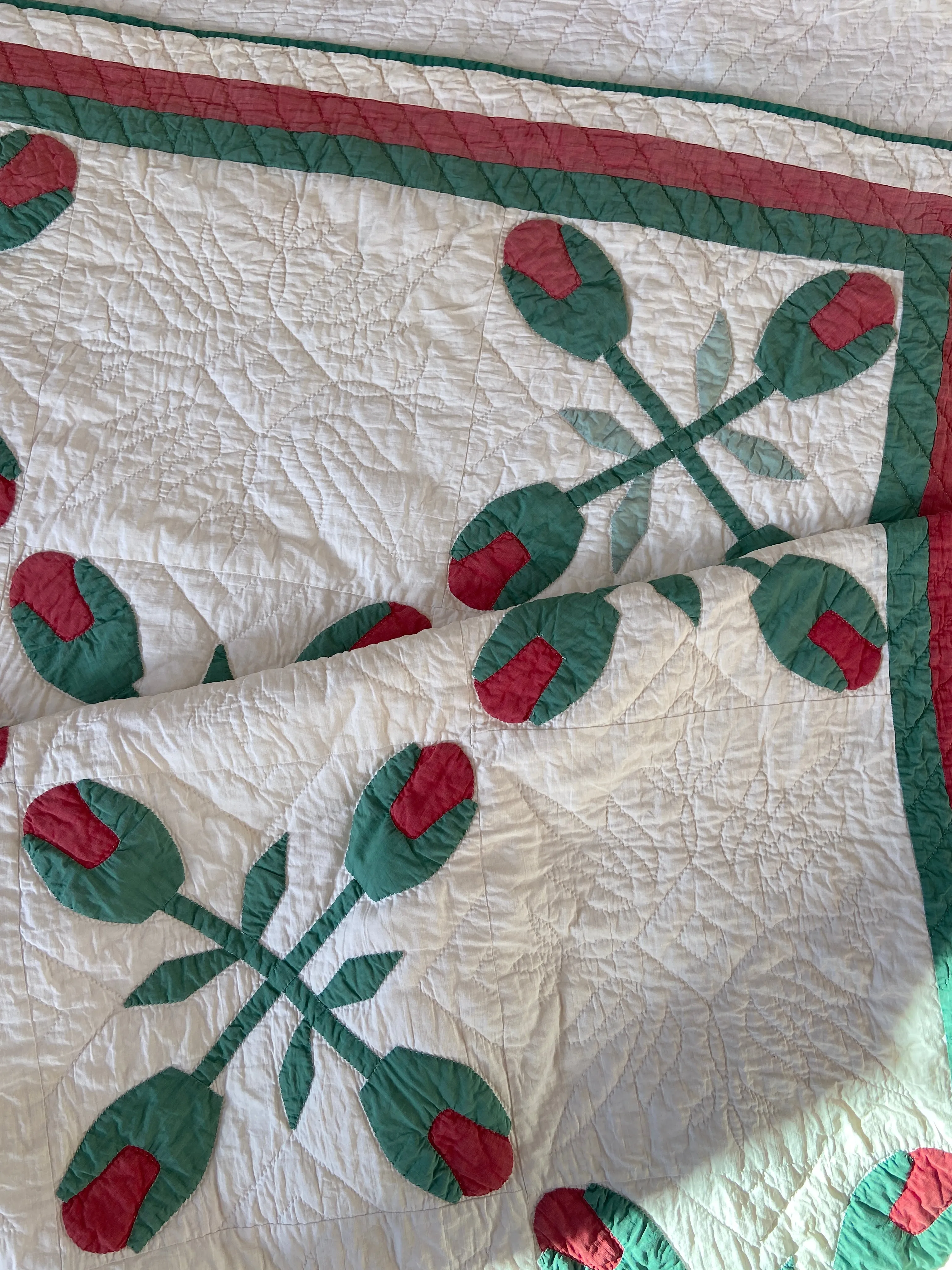 Antique Mid- Late 1800s Applique Quilt
