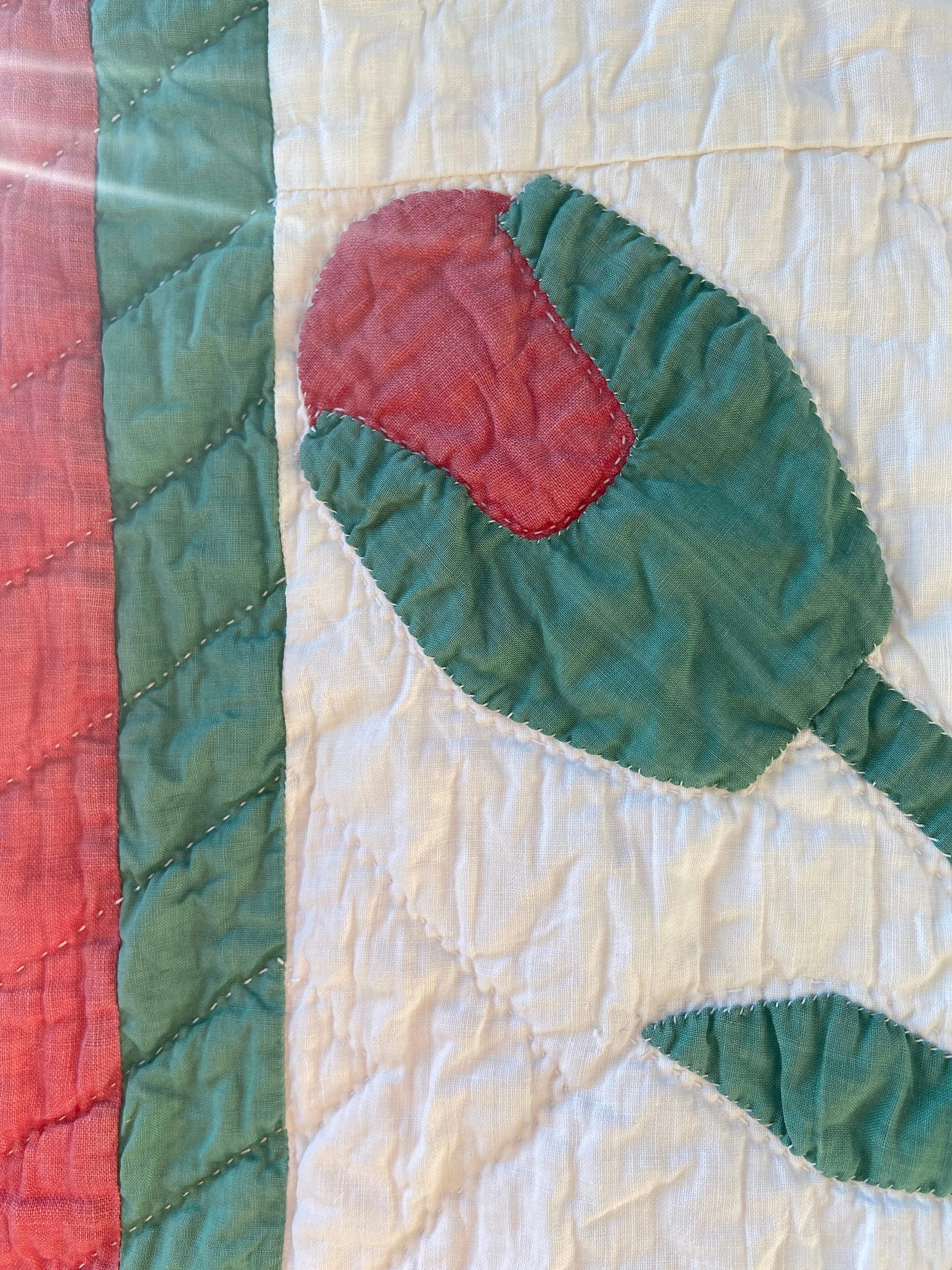 Antique Mid- Late 1800s Applique Quilt