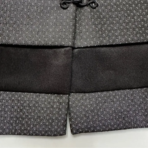Antonio Melani Crop Blazer Black Satin Bow 4