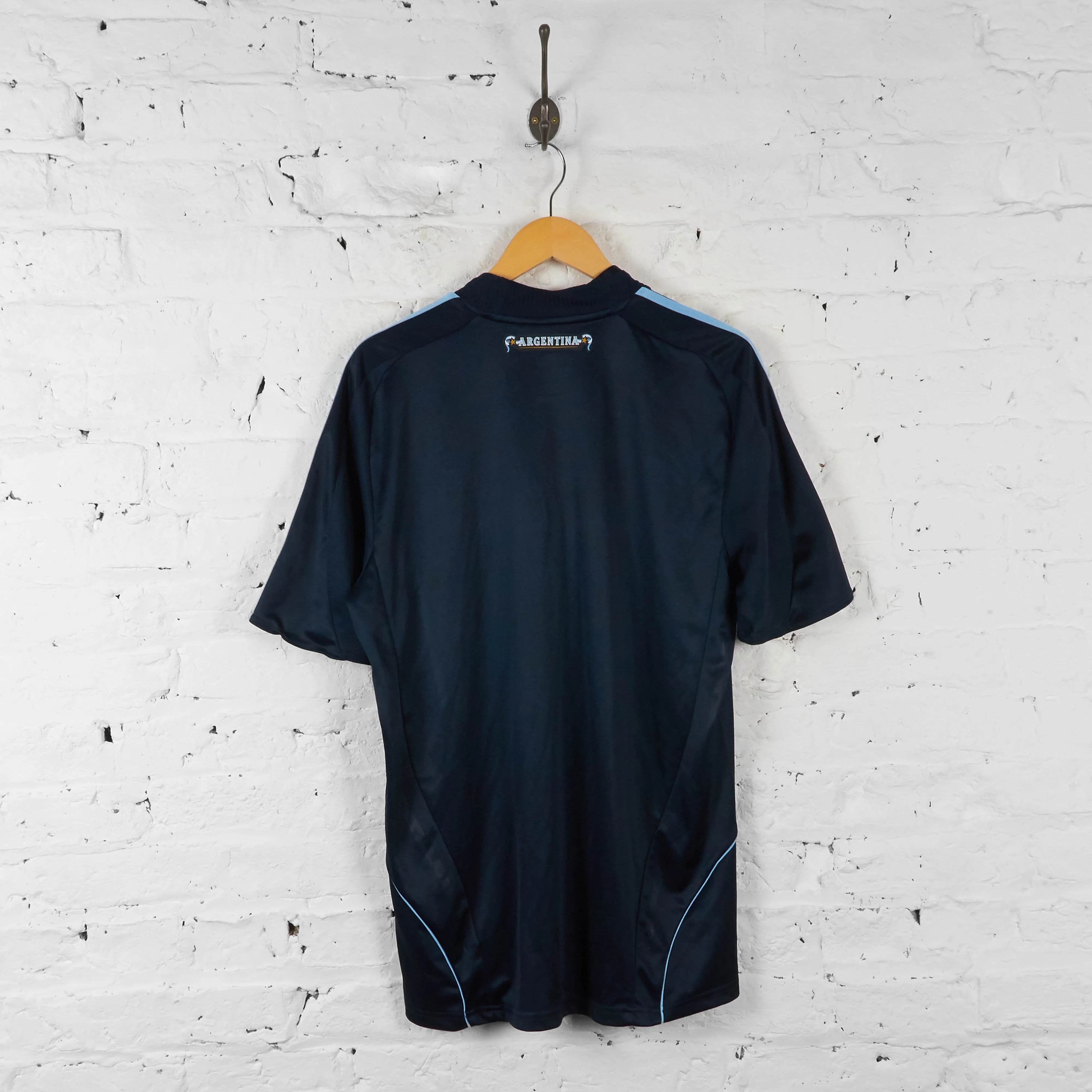 Argentina 2007 Away Adidas Football Shirt - Blue - L