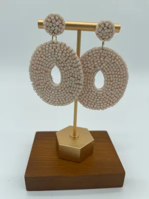 Baby Pink Beaded Earring