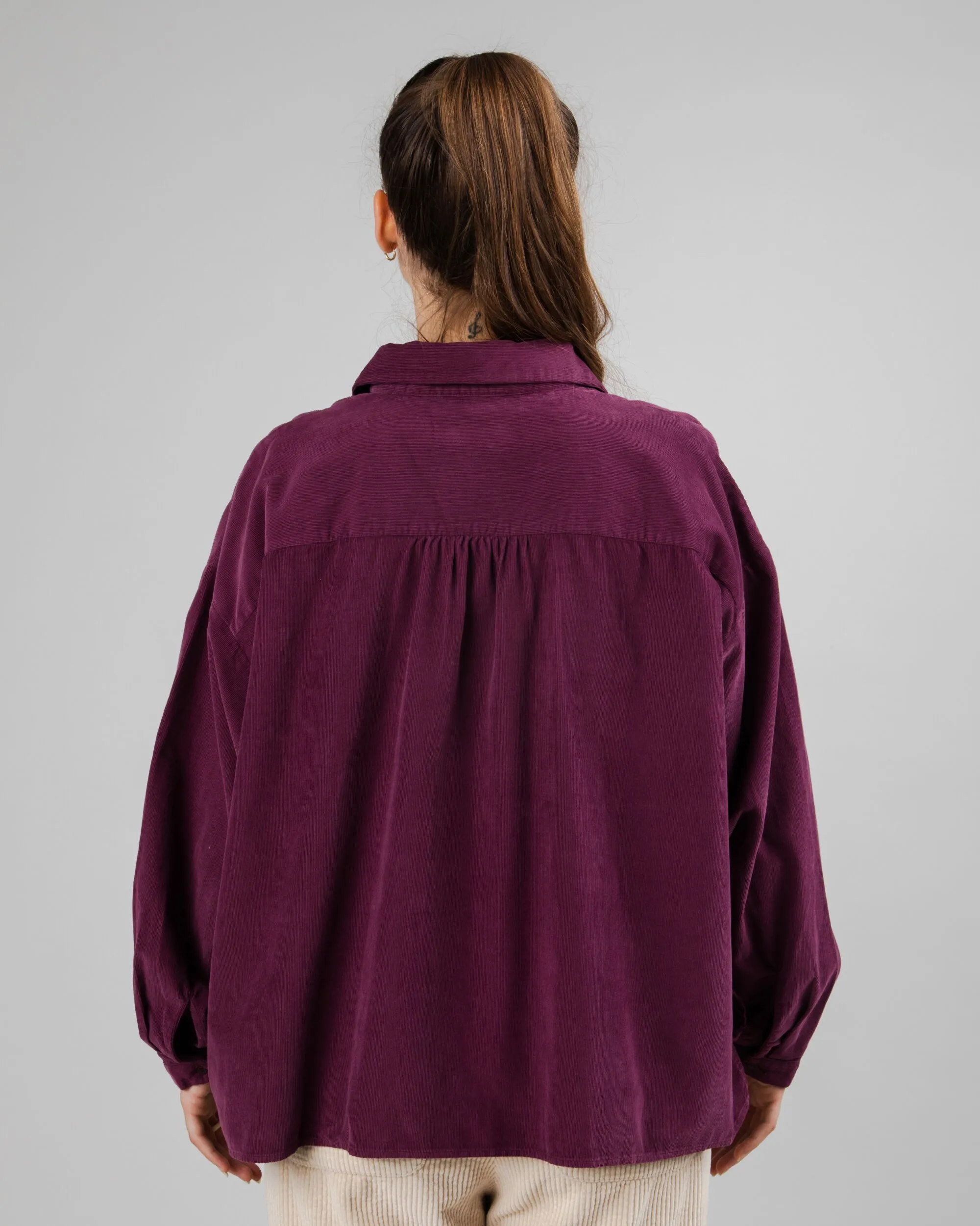 Babycord Boxy Blouse Prune