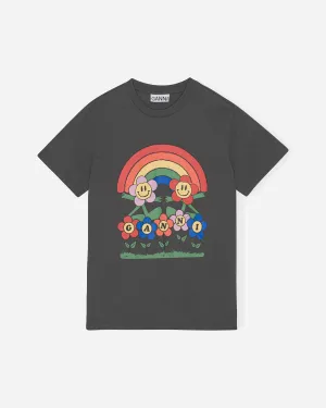 Basic Jersey Rainbow Relaxed T-shirt - Volcanic Ash