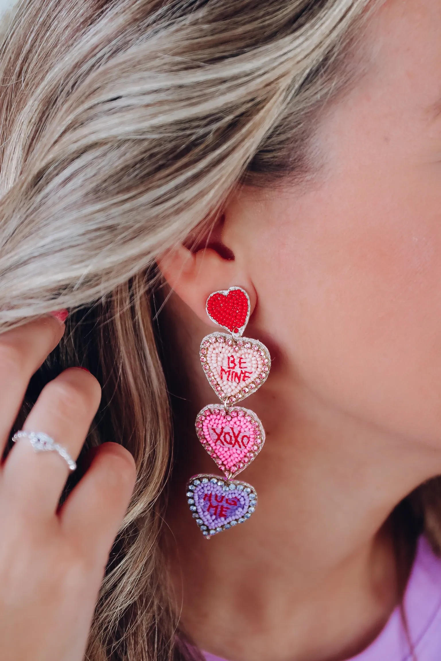 Be Mine Beaded Earrings - Multi