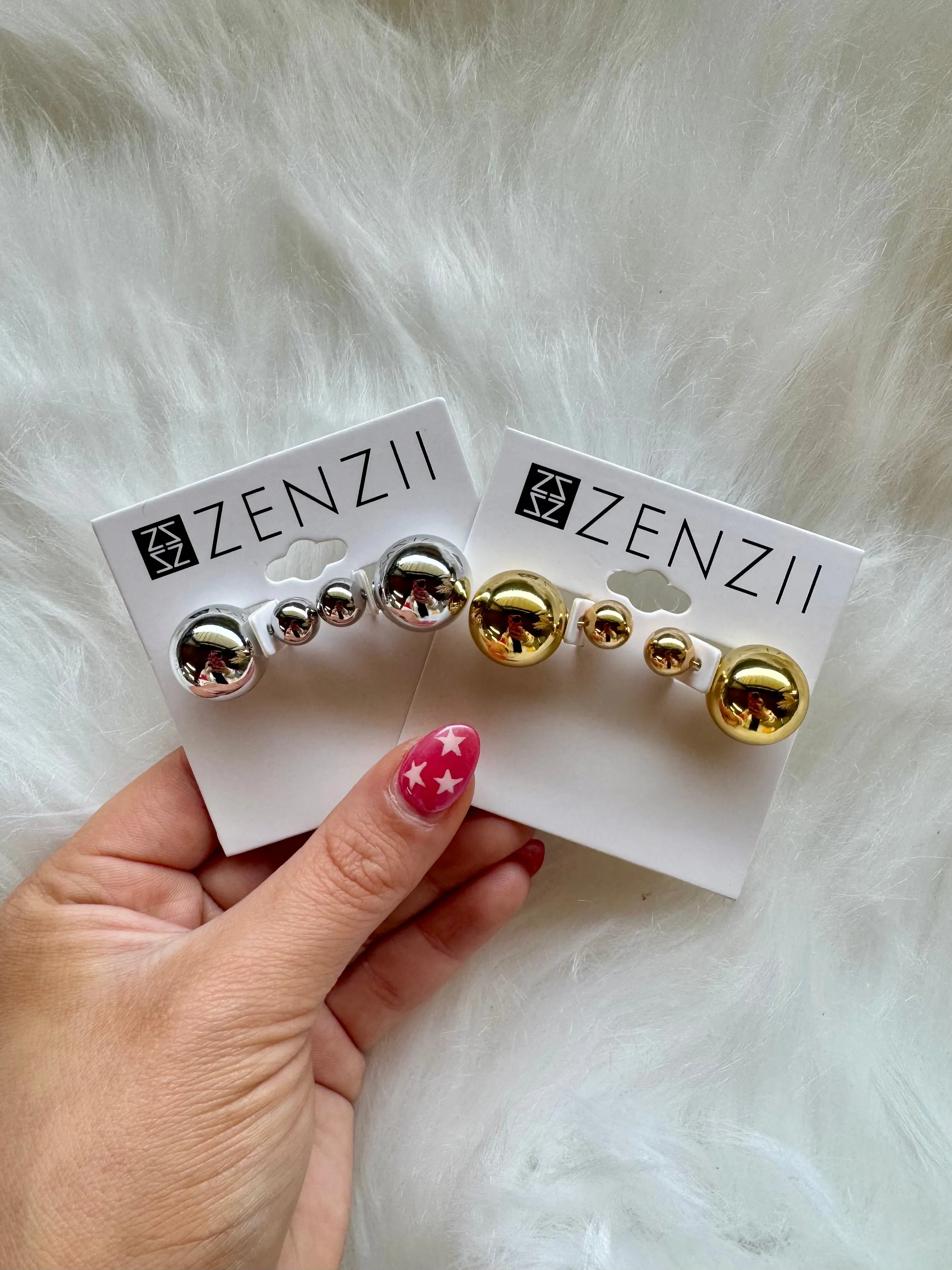 Beaded Ear Jacket Stud