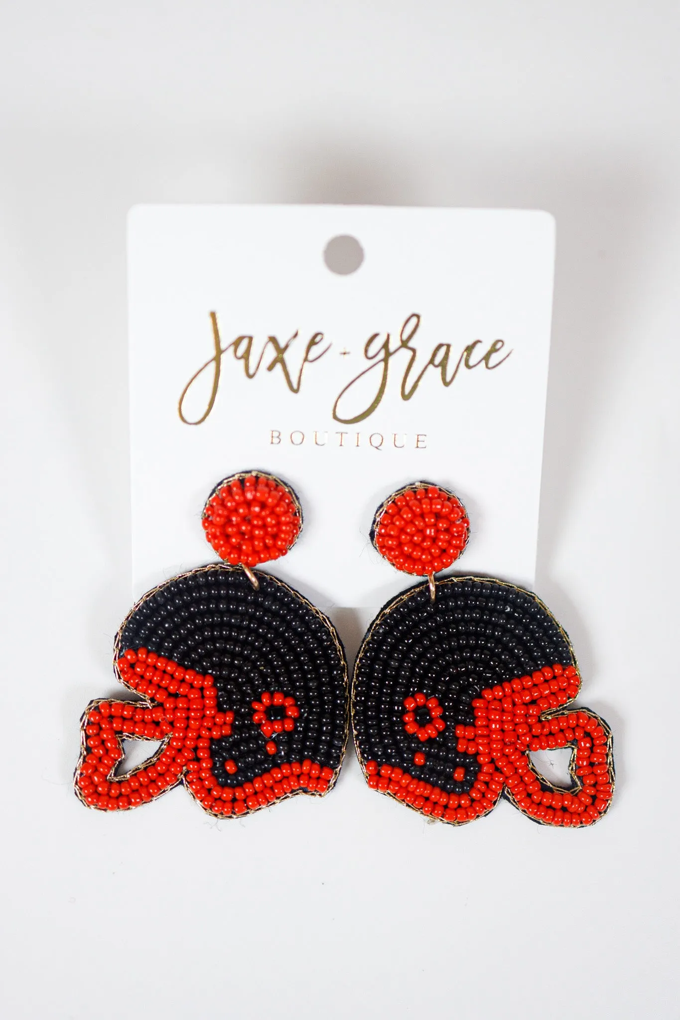 Beaded Football Helmet Earrings, VARIOUS
