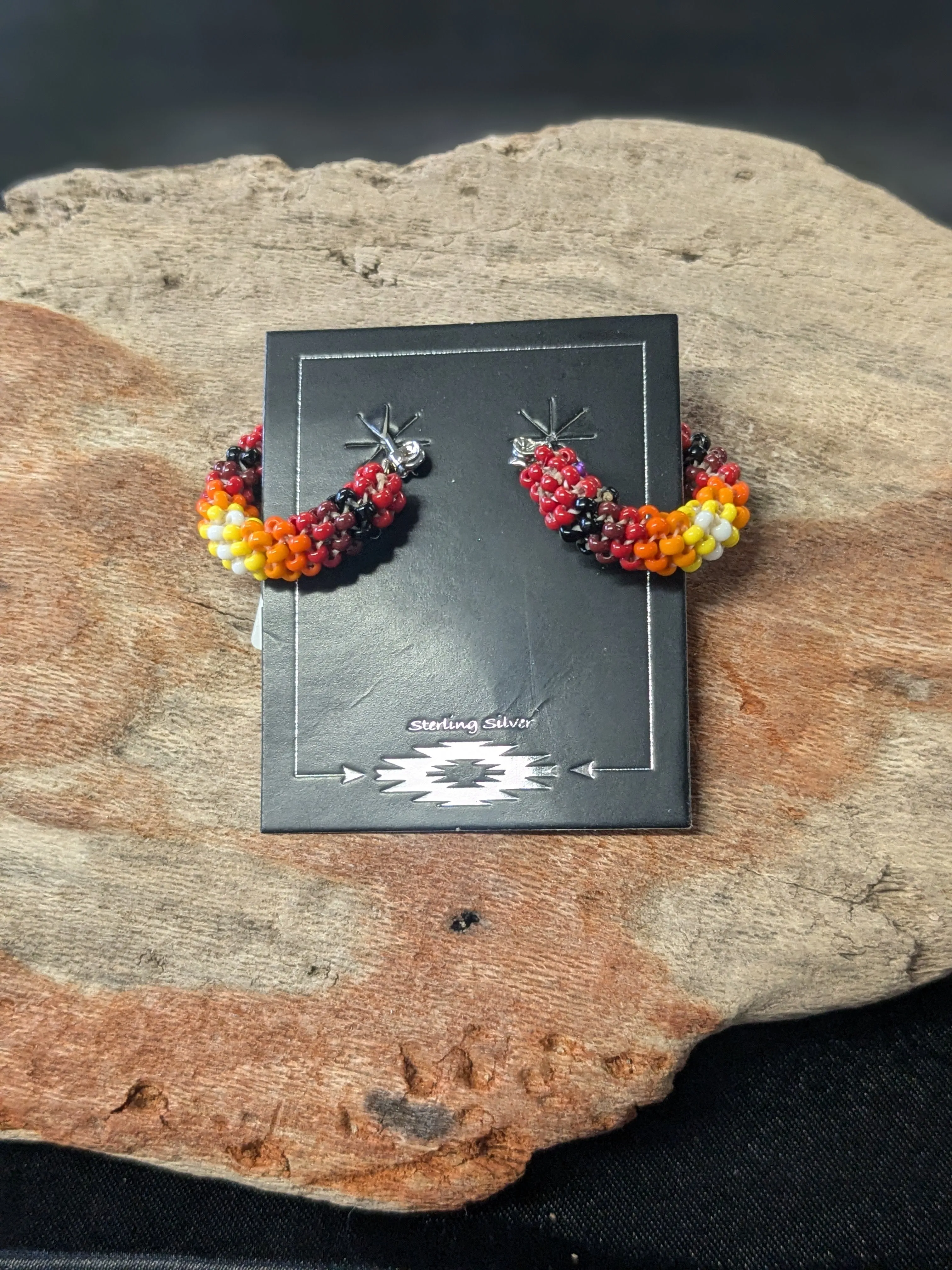 Beaded Hoop Earrings