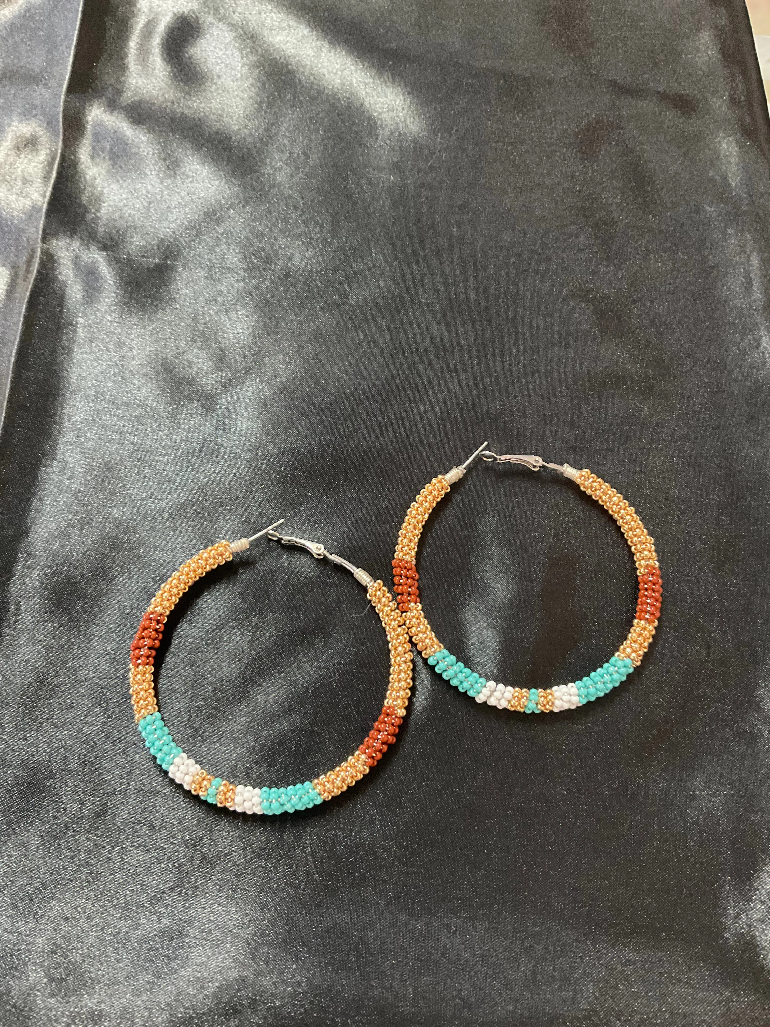 Beaded Hoop Earrings