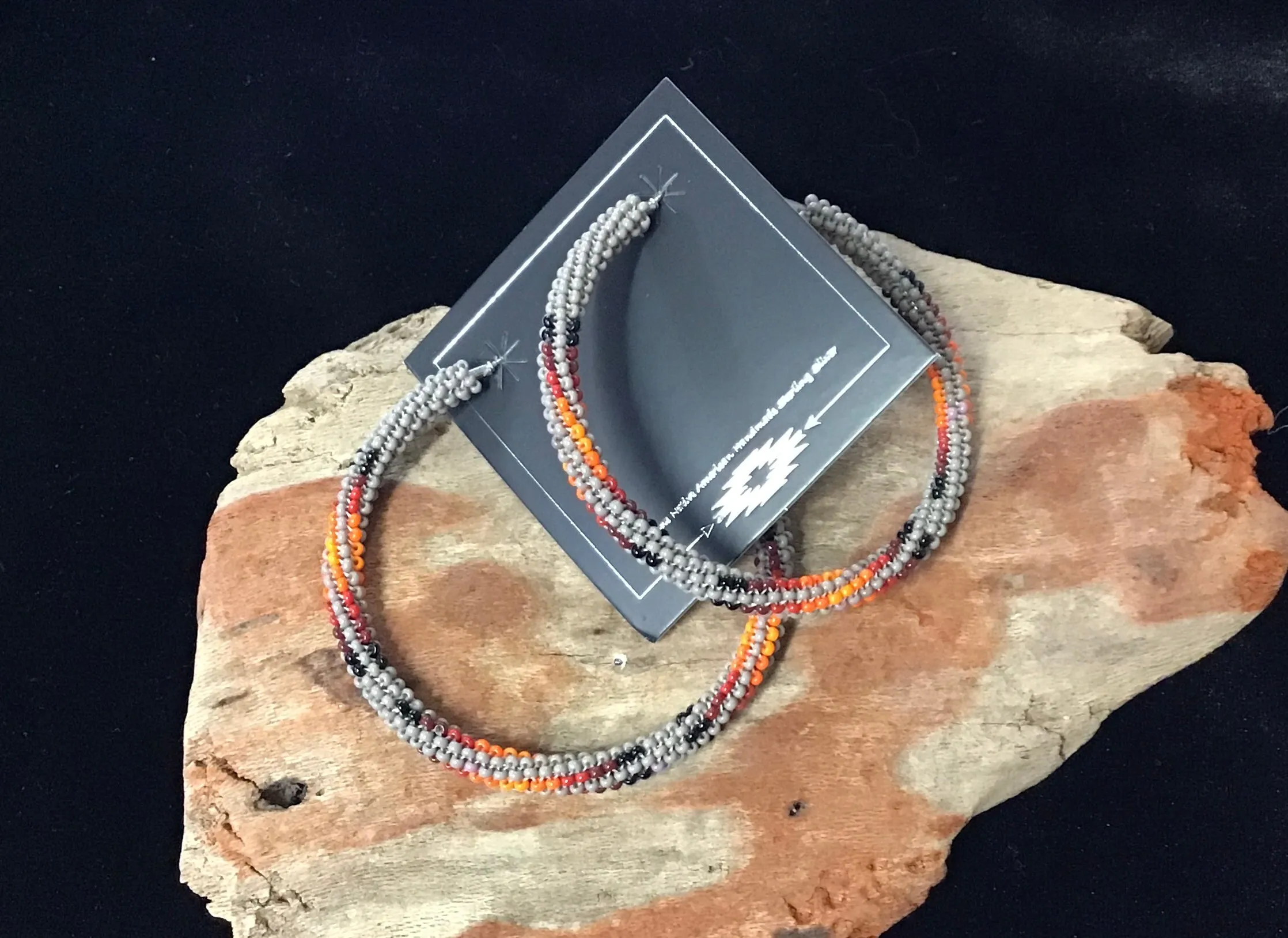 Beaded Hoop Earrings
