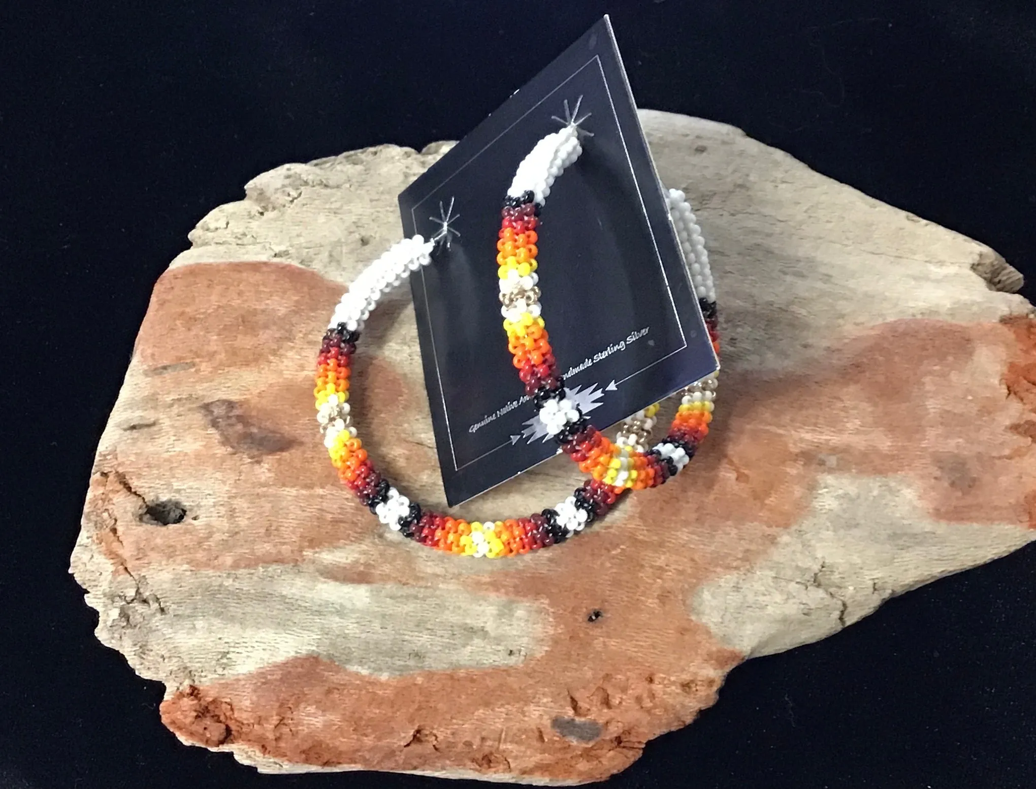 Beaded Hoop Earrings