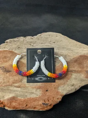 Beaded Hoop Earrings