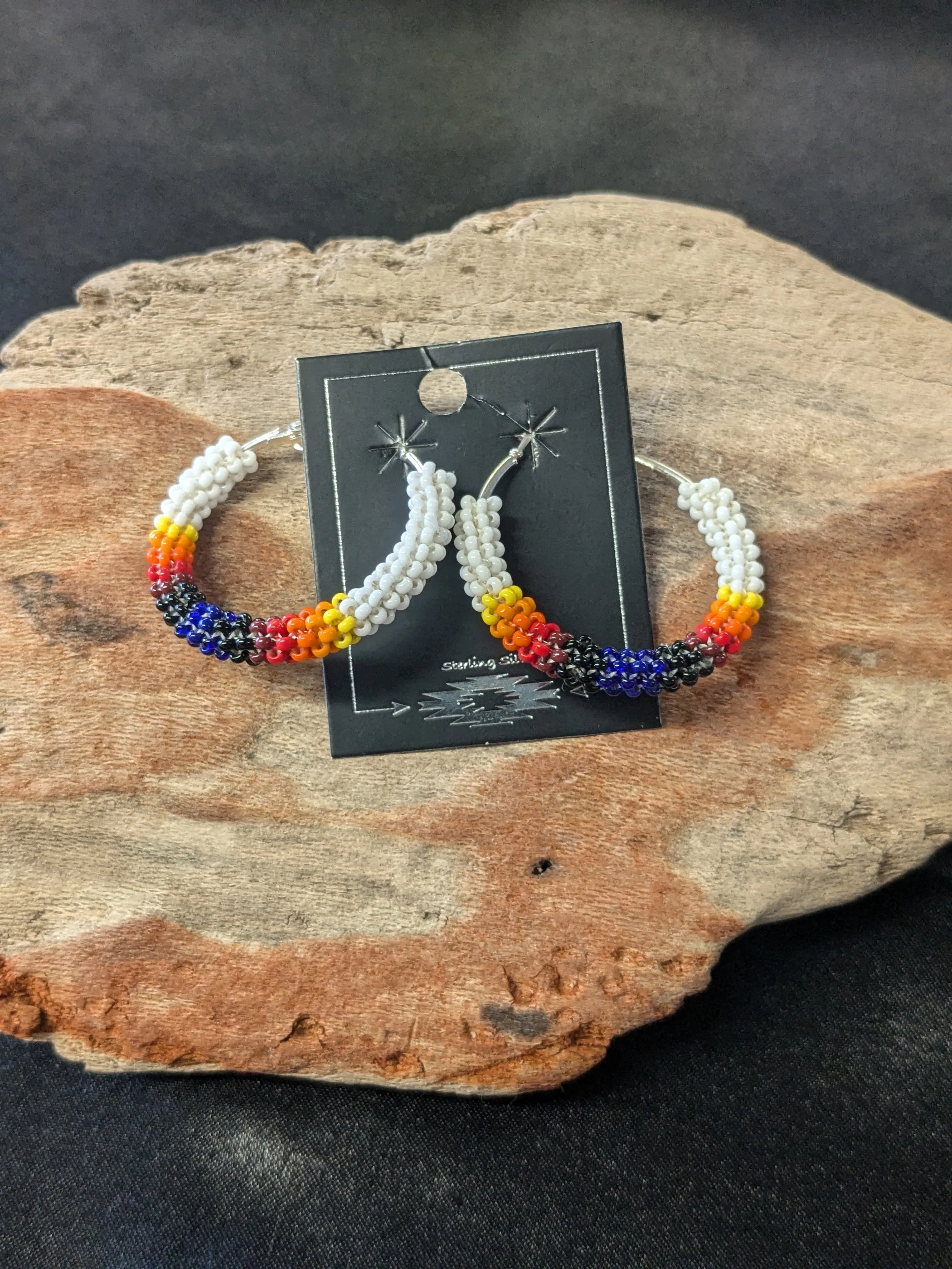 Beaded Hoop Earrings