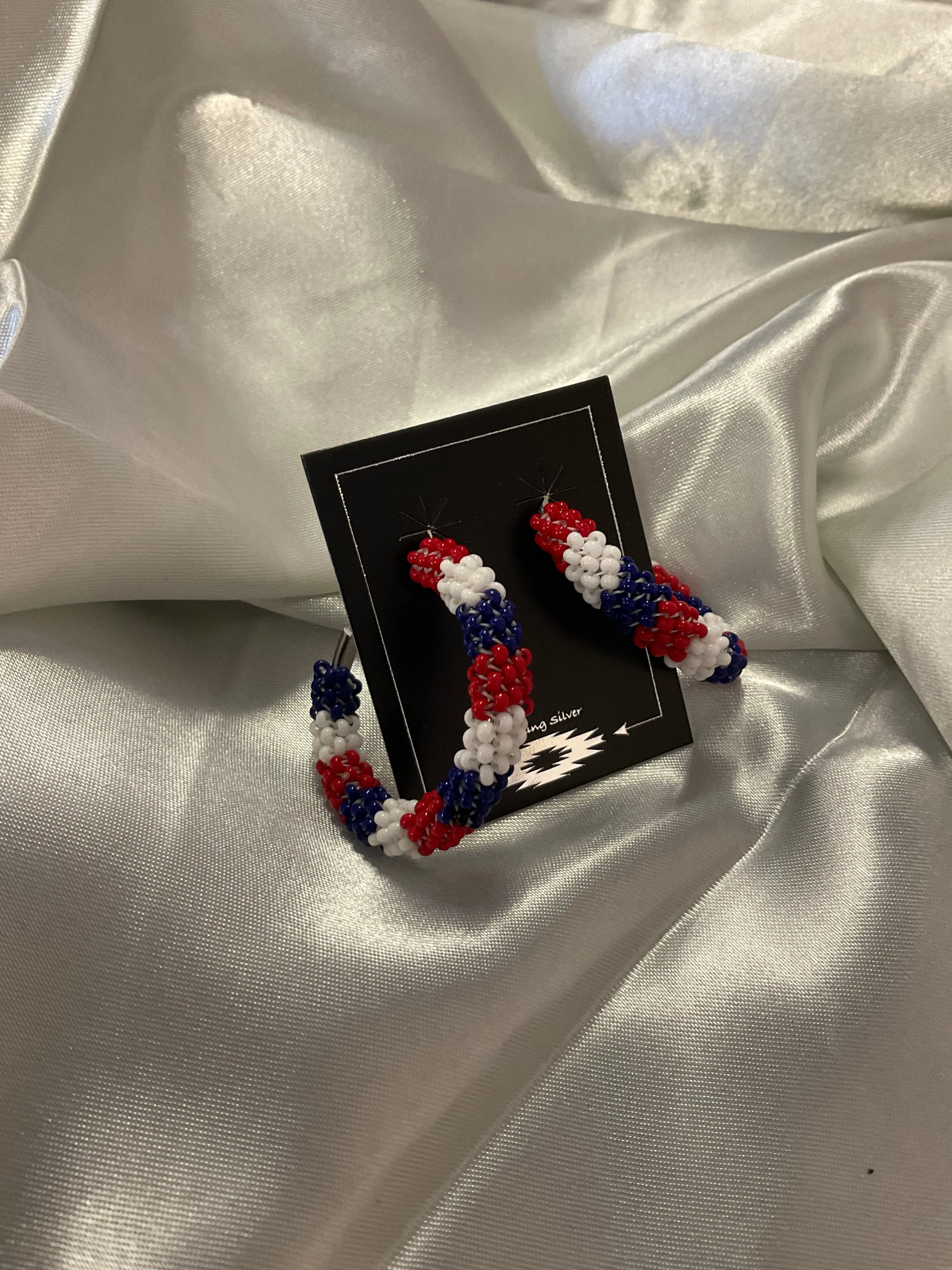 Beaded Hoop Earrings