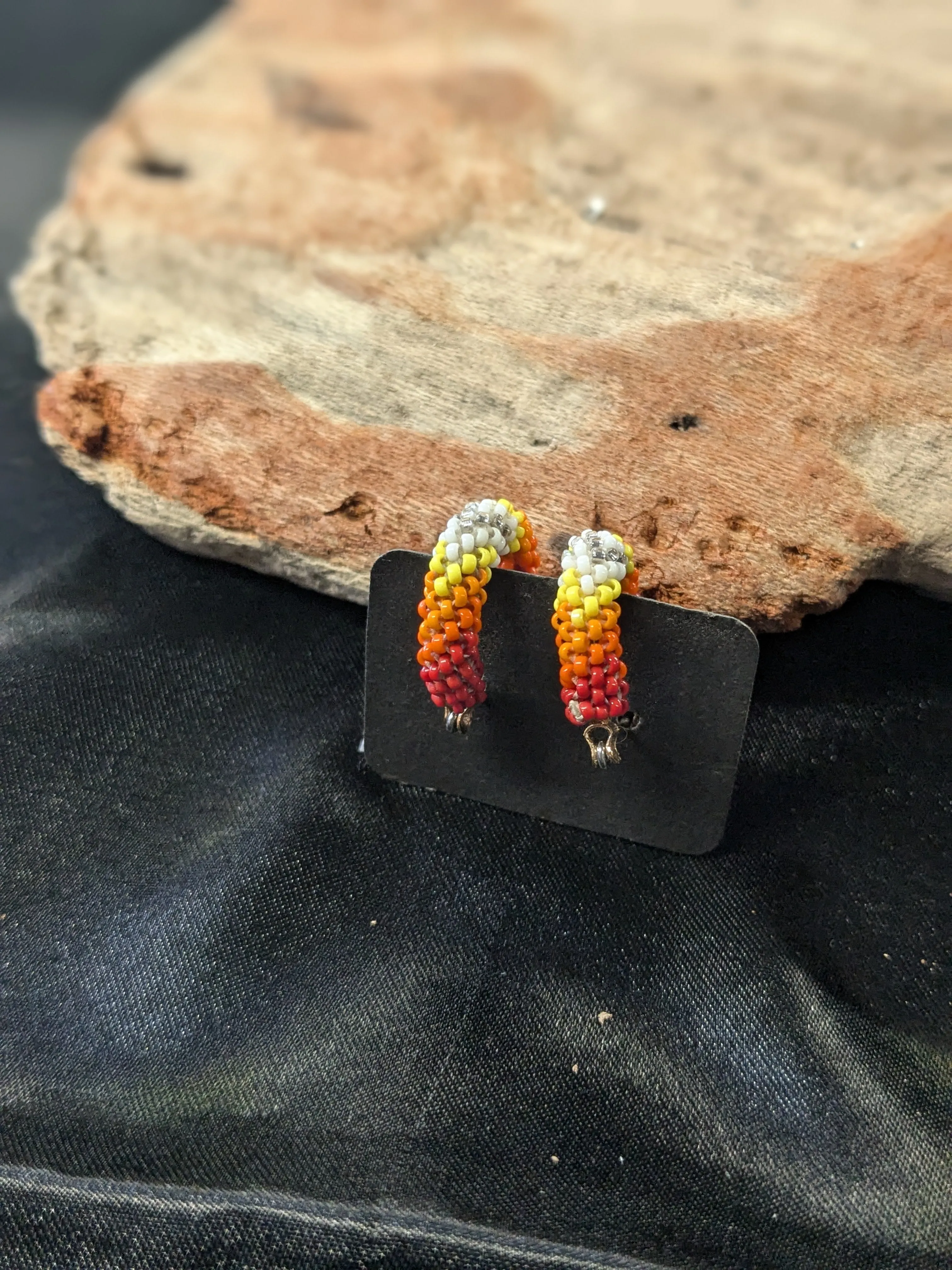 Beaded Hoop Earrings