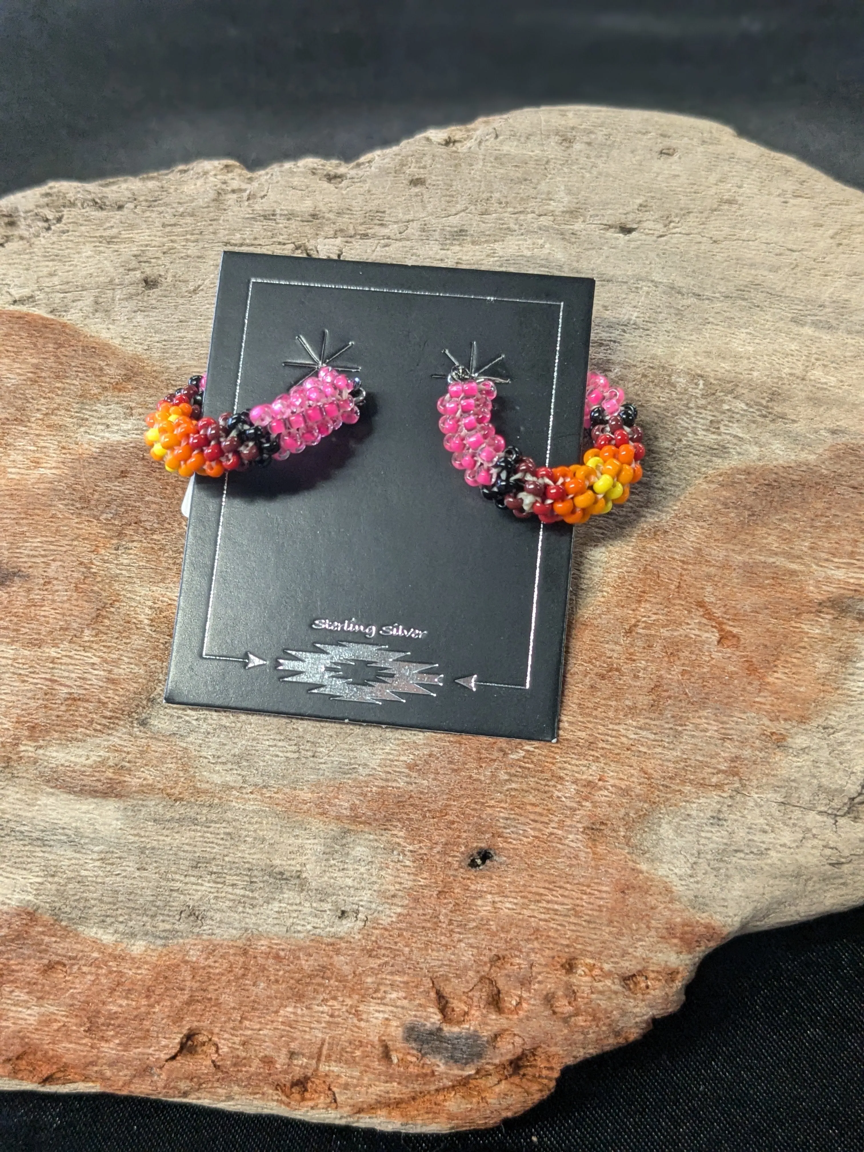 Beaded Hoop Earrings