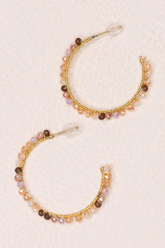 Beaded Hoops