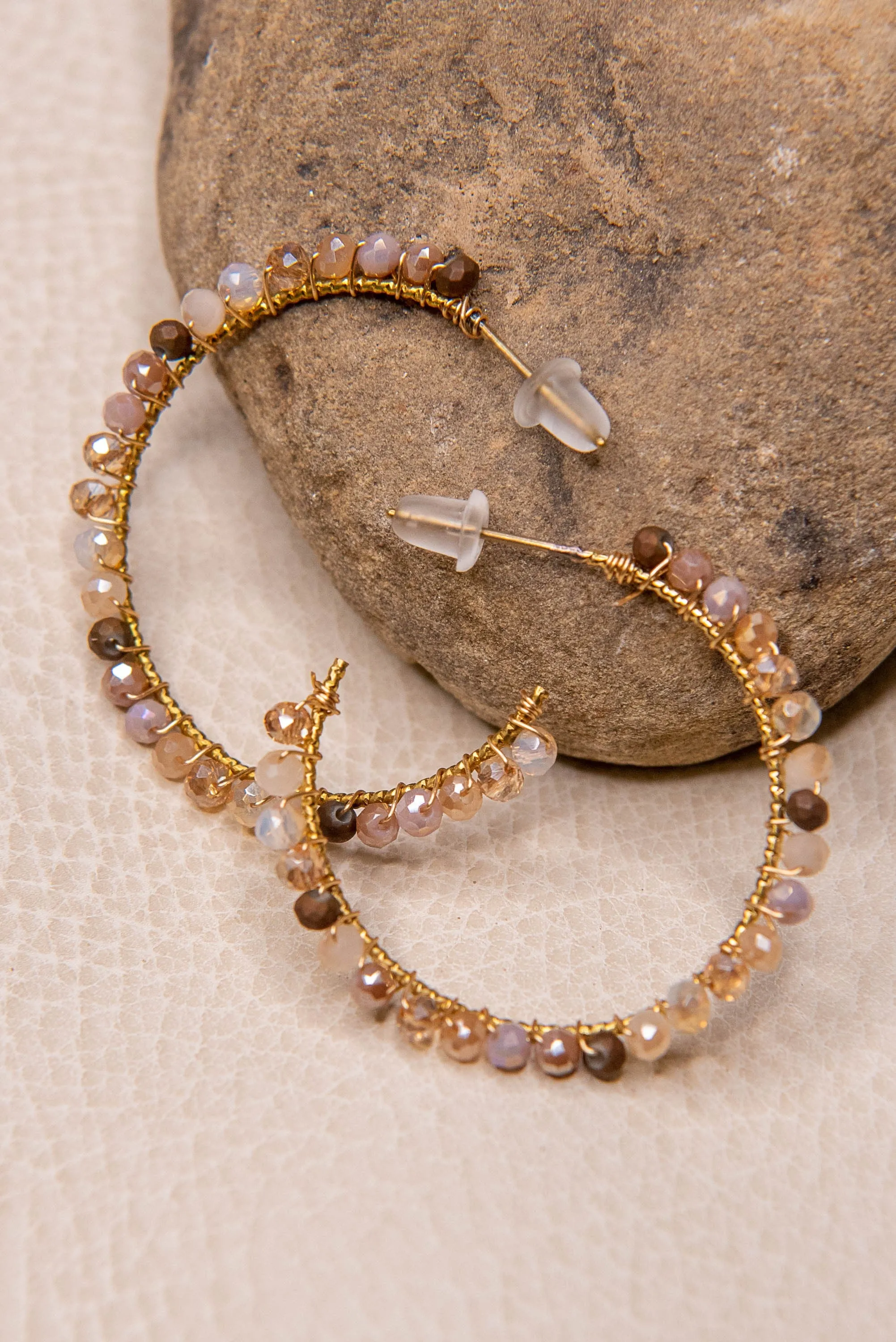 Beaded Hoops