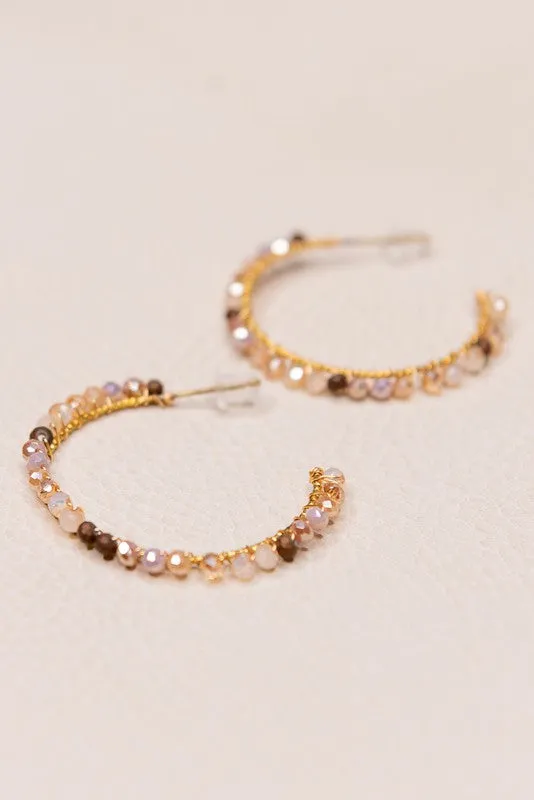 Beaded Hoops